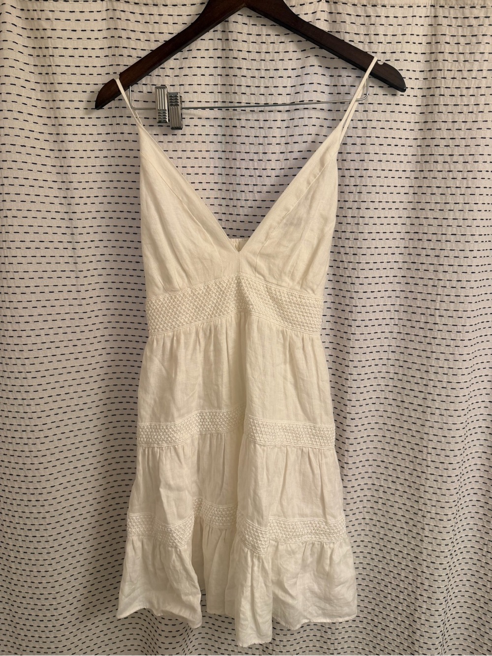sundays white V-Neck linen Dress